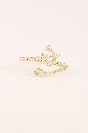 Braided Wrap Around Ring With Anchor 6CAE2